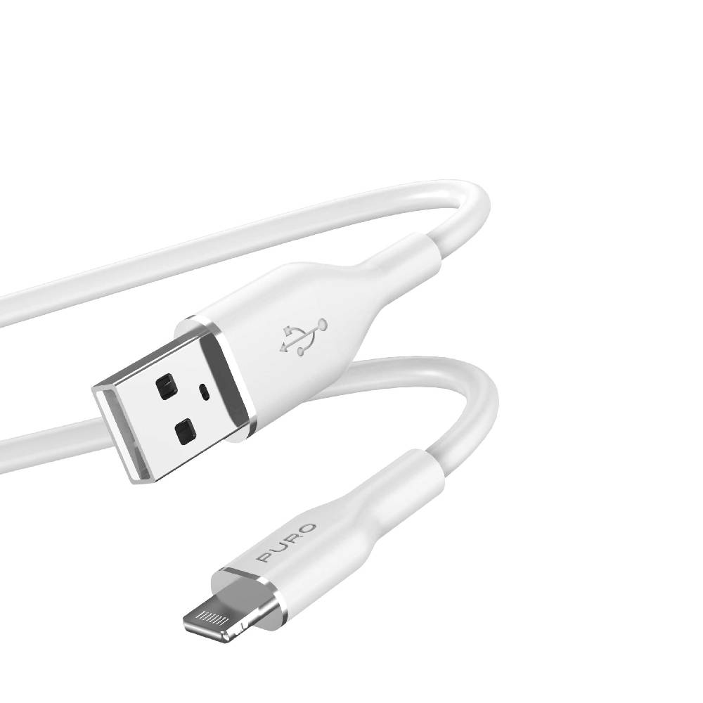 Puro Cavo di ricarica e sincronizzazione SOFT da USB-A a Lightning 1,5m Consegna Veloce