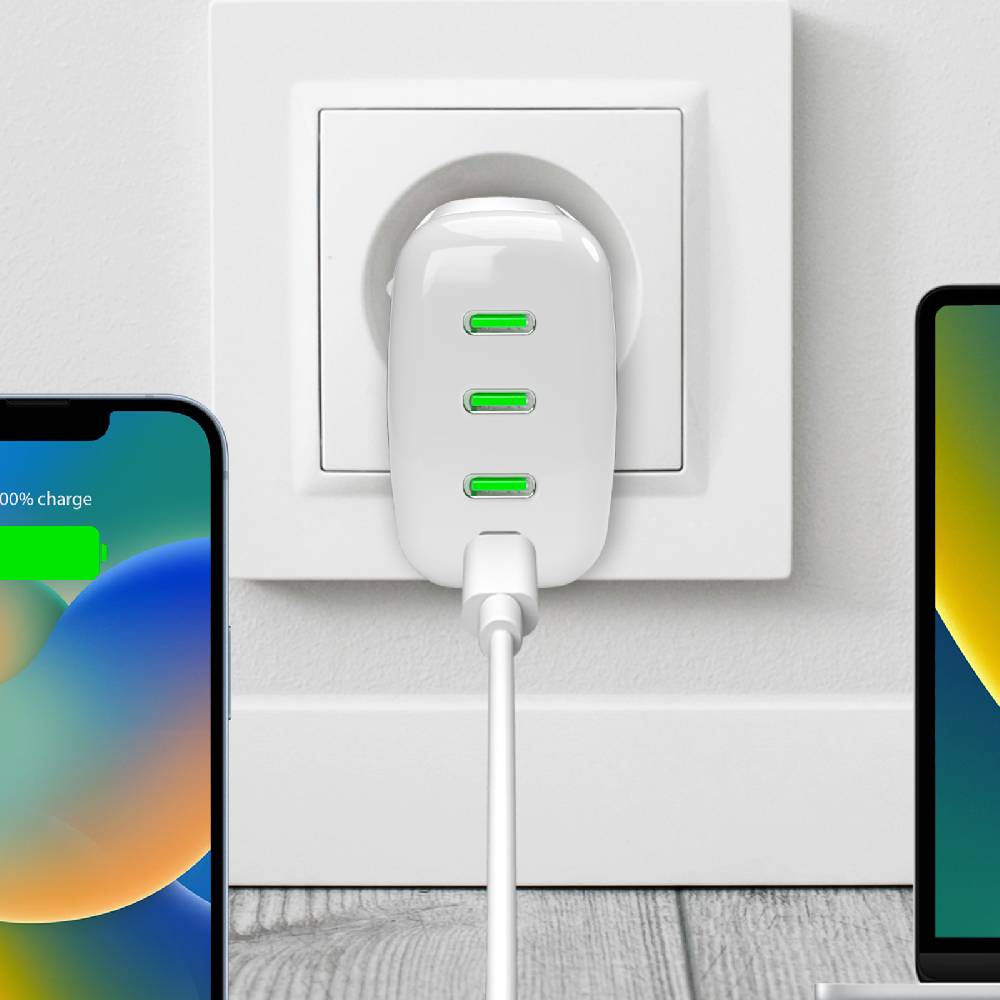 Puro Caricabatterie da parete MiniPro 96W tecnologia GAN: 3 porte USB-C Affare Del Giorno