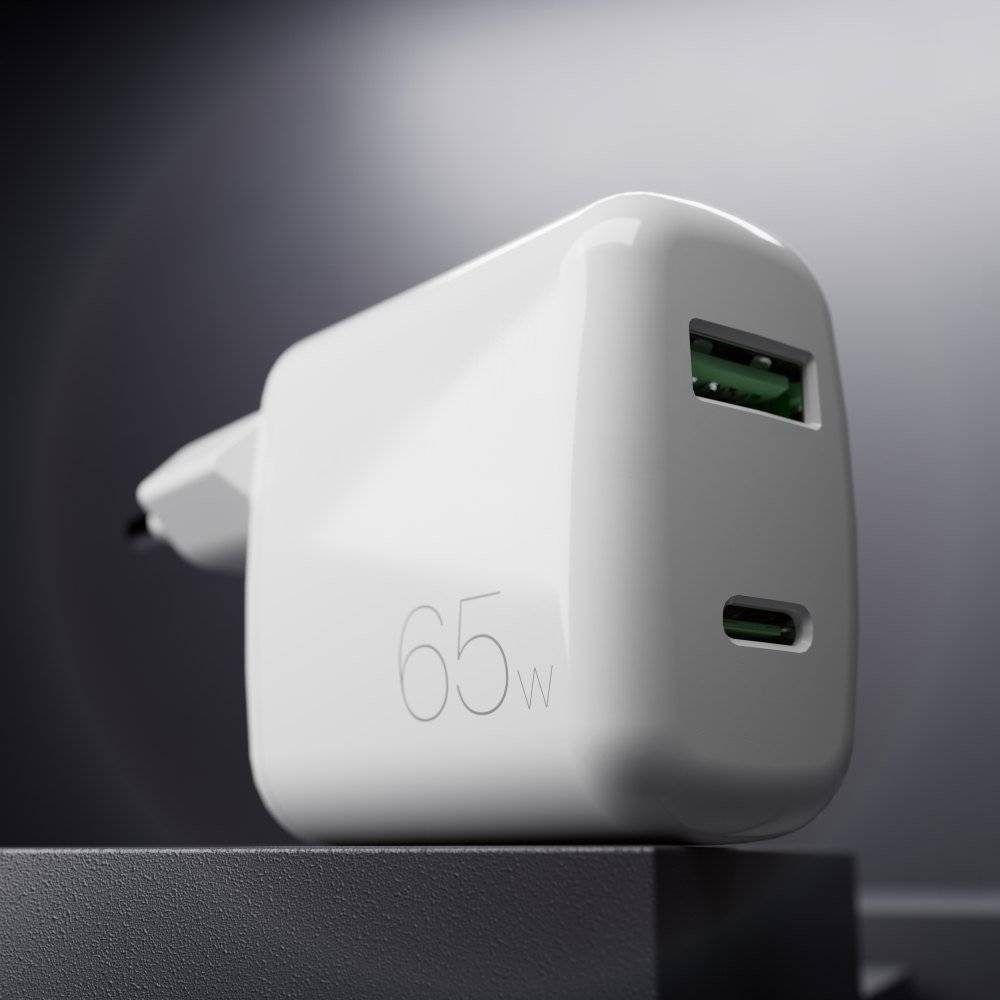 Puro Caricabatterie da parete MiniPro 65W USB-C e USB-A– tecnologia GAN Convenienza