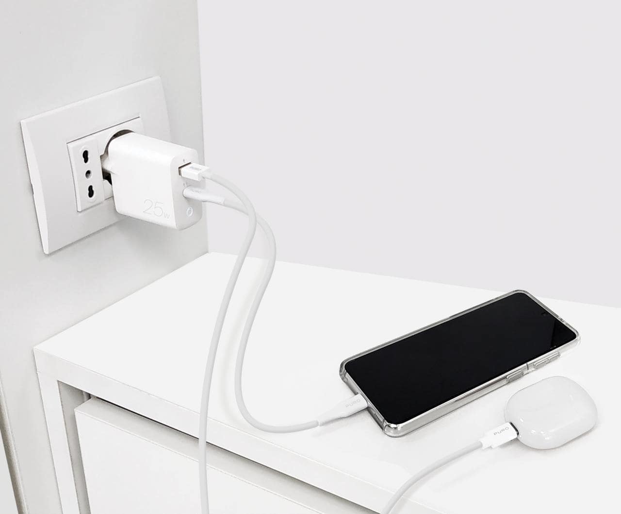 Puro Caricabatterie da parete con porta USB-A e USB-C 25W Sconto