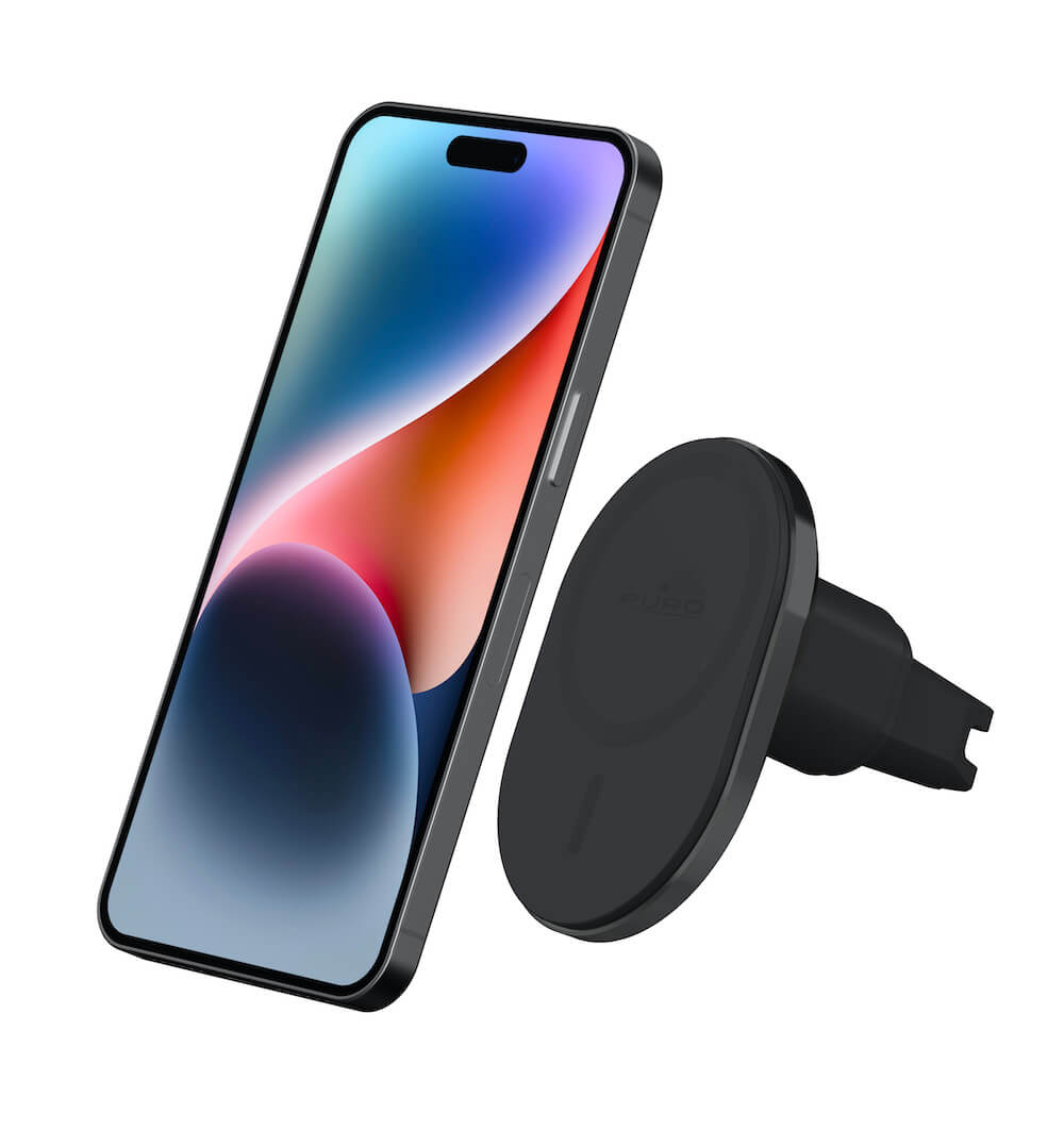 Puro Supporto Auto MAG PRO compatibile MagSafe e ricarica wireless integrata 15W Saldi