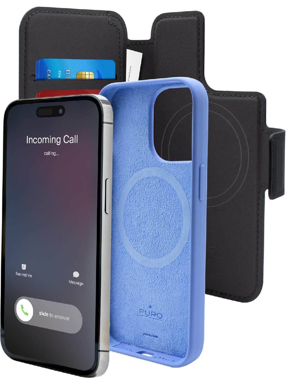 Puro Custodia magnetica Folio per iPhone 13 Pro e iPhone 14 Pro compatibile con tecnologia MagSafe Sottocosto