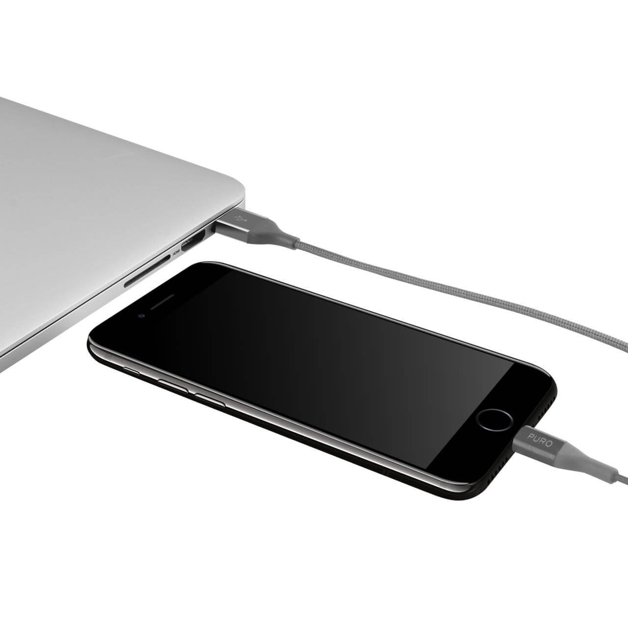 Puro Cavi di ricarica e sincronizzazione Fabric K2 Kevlar da USB-A a Lightning Italy