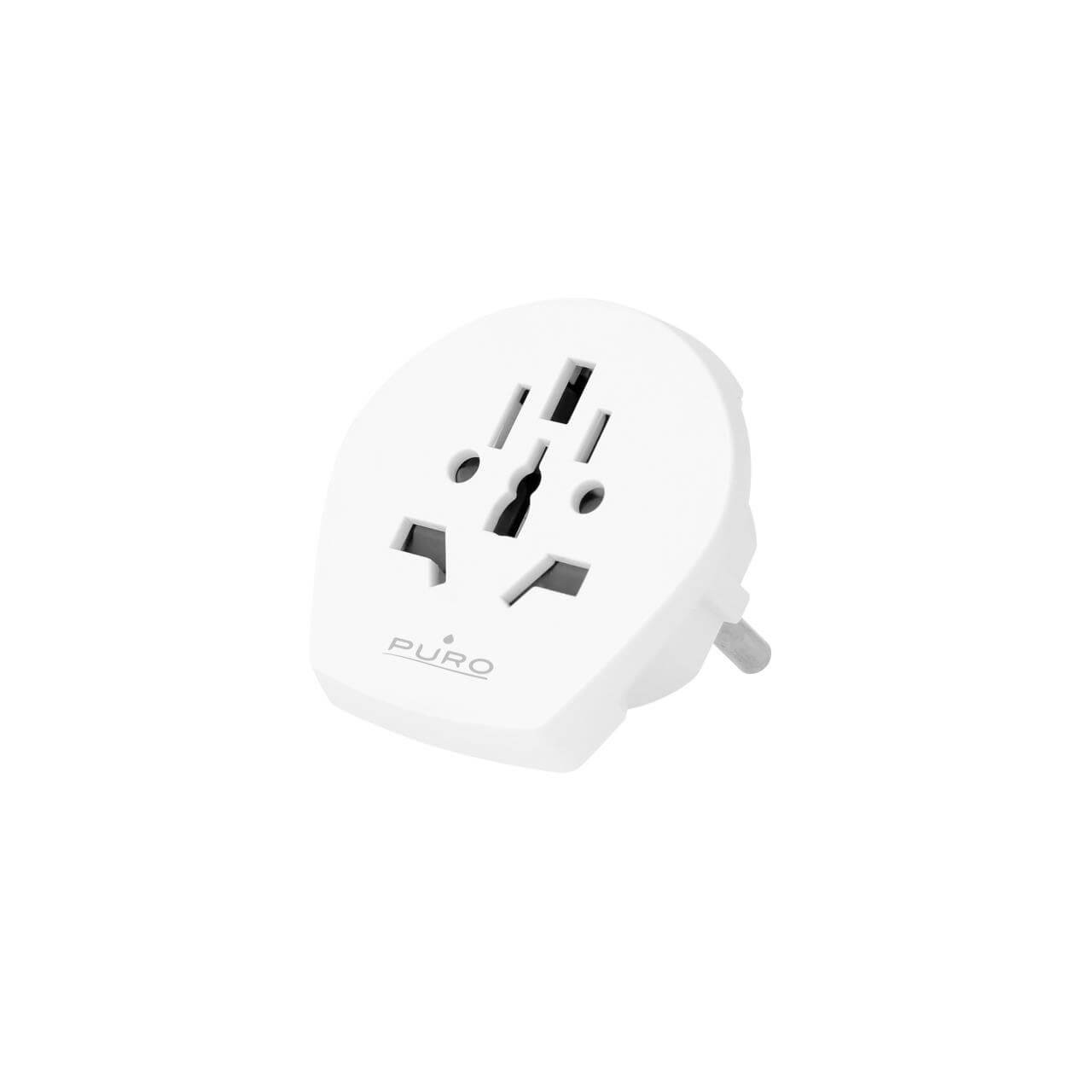 Puro Adattatore universale da viaggio Schuko UE 90 paesi Convenienza