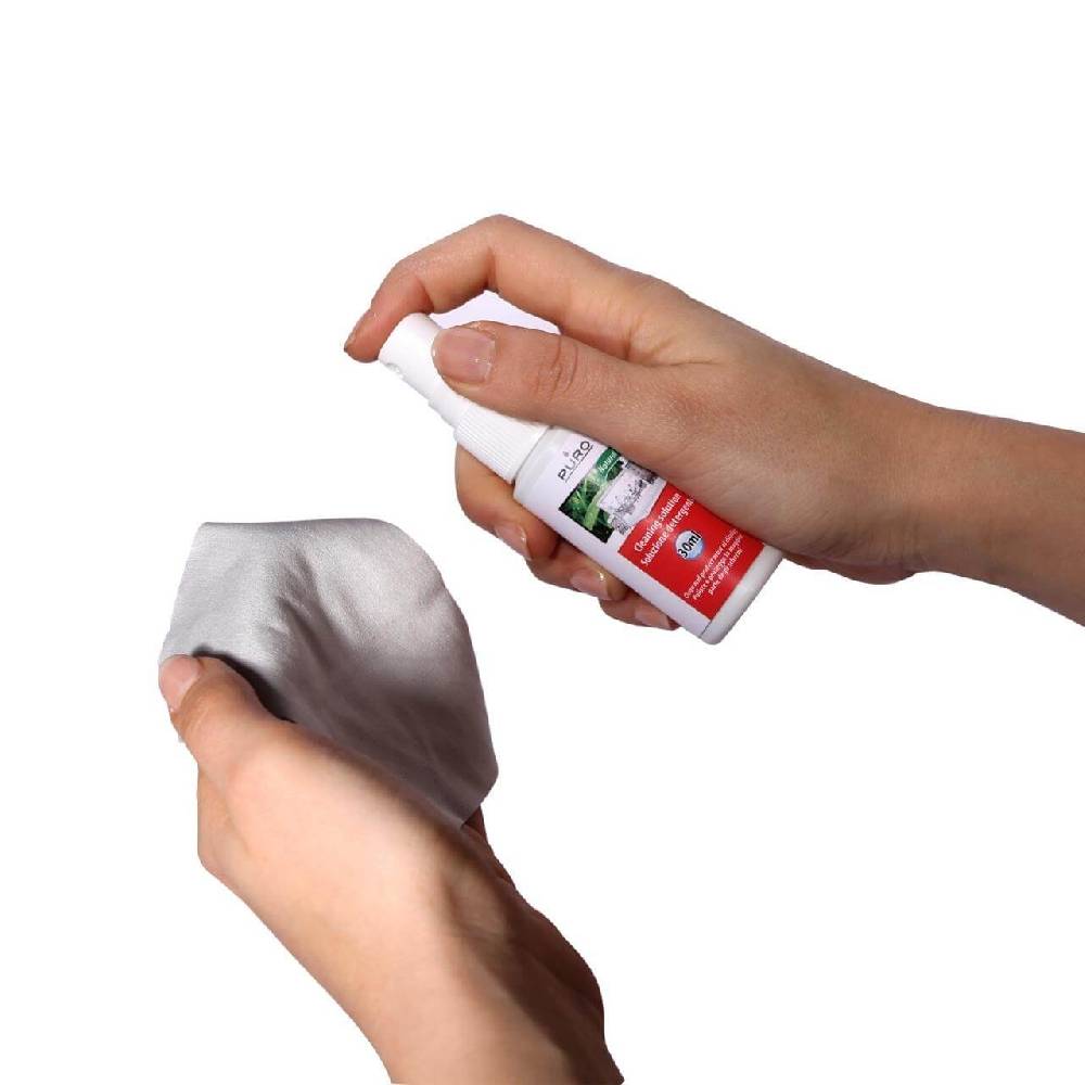 Puro Kit pulizia schermi Spray 30ml, panno microfibra e 10 salviette umidificate Negozi Online