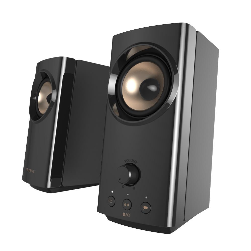 Creative T60 Altoparlanti desktop compatti Hi-Fi 2.0 con Clear Dialog Surround by Sound Blaster e SmartComms Kit Vendita