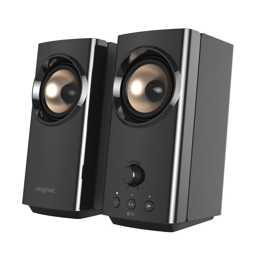 Creative T60 Altoparlanti desktop compatti Hi-Fi 2.0 con Clear Dialog Surround by Sound Blaster e SmartComms Kit Vendita