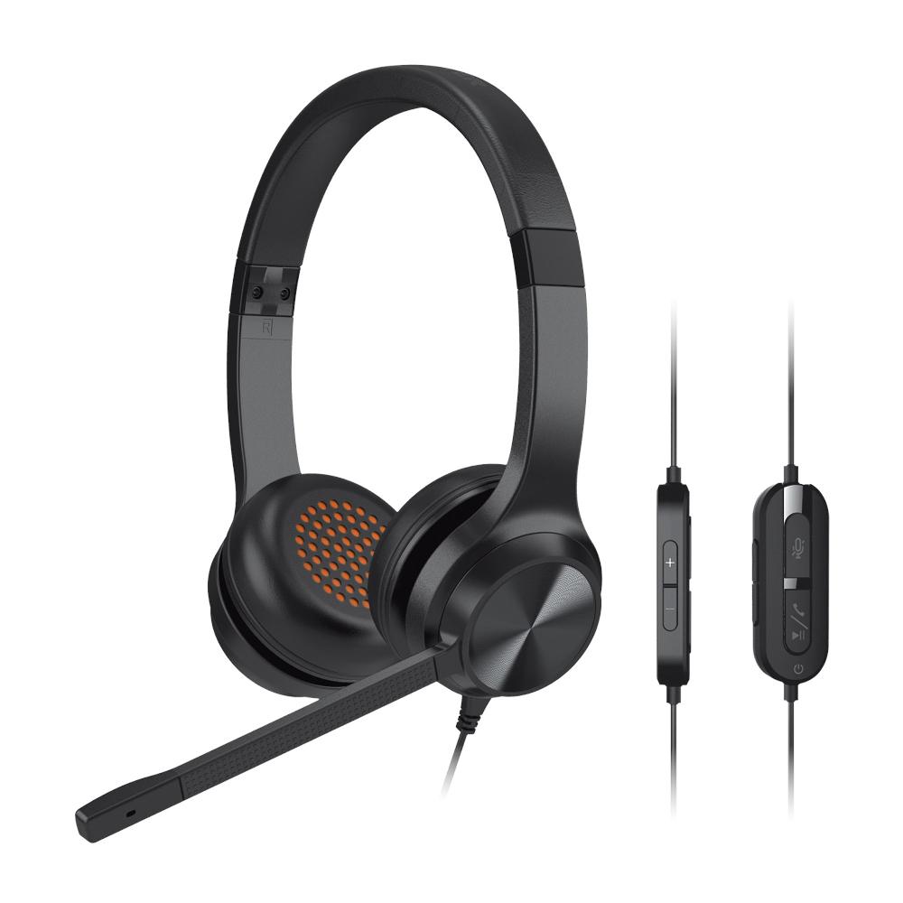 Creative Chat USB Cuffie on-ear con microfono a cancellazione del rumore swivel-to-mute e SmartComms Kit Qualità