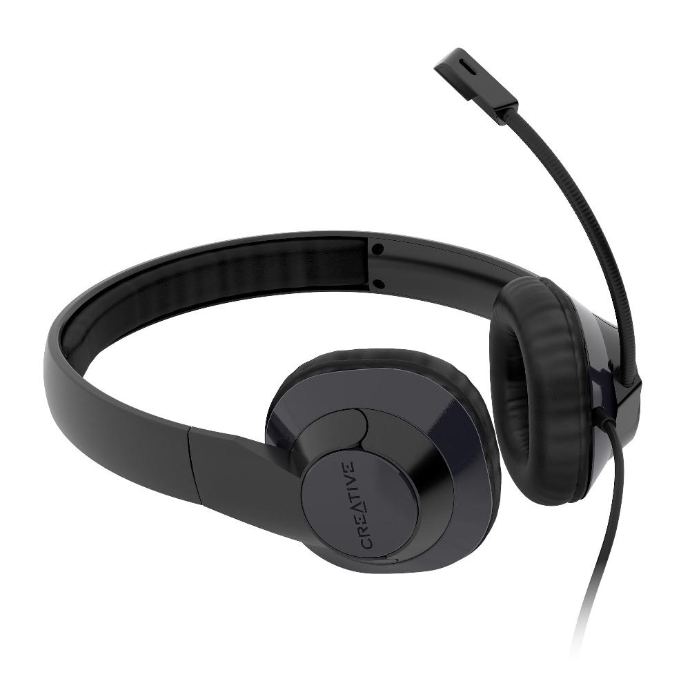 Creative HS-720 V2 Cuffie USB con microfono a condensatore con cancellazione del rumore e telecomando a cavo con pulsante di disattivazione del microfono per le videochiamate Promozione
