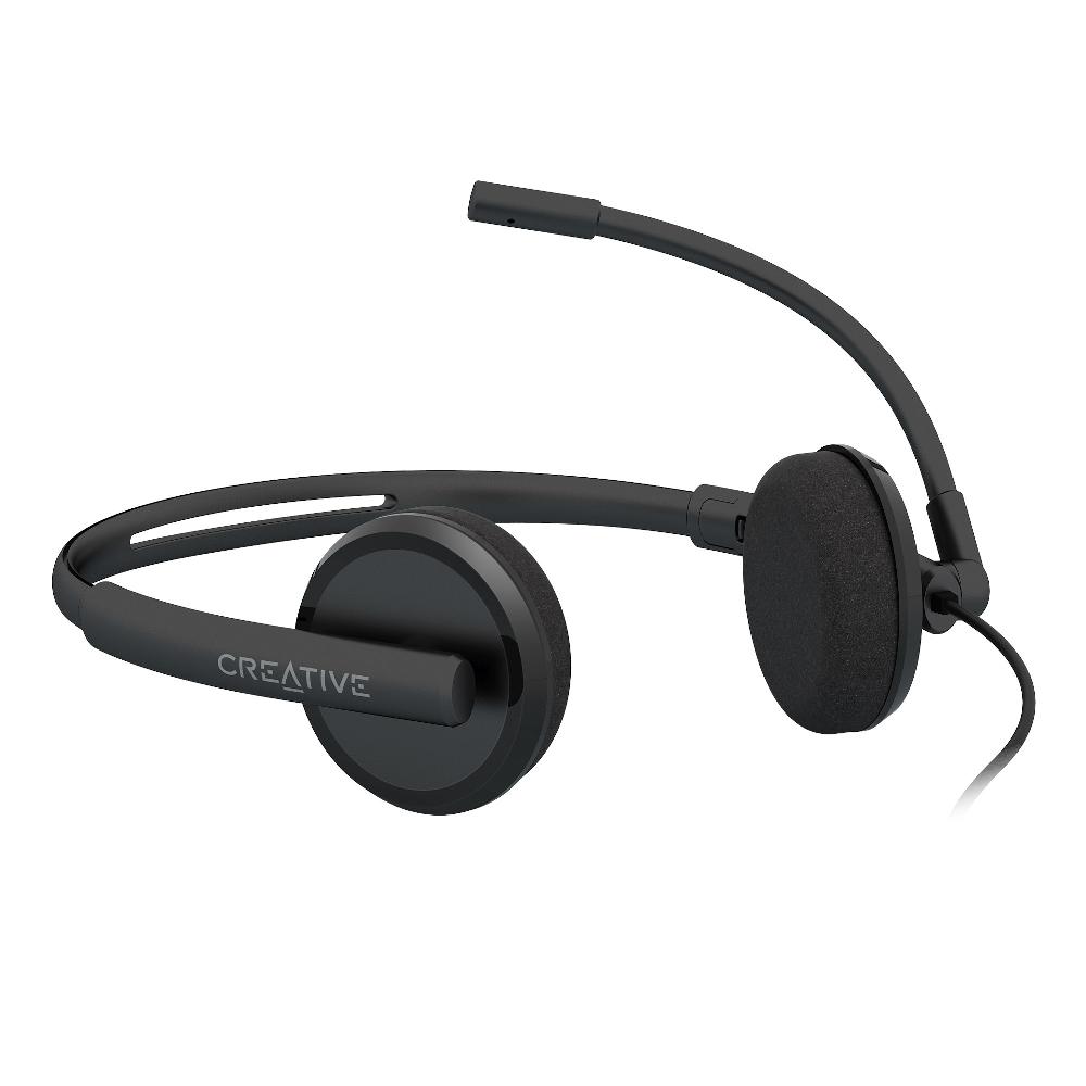 Creative HS-220 Cuffie USB con microfono a condensatore con cancellazione del rumore e telecomando a cavo Spedizione Gratuita