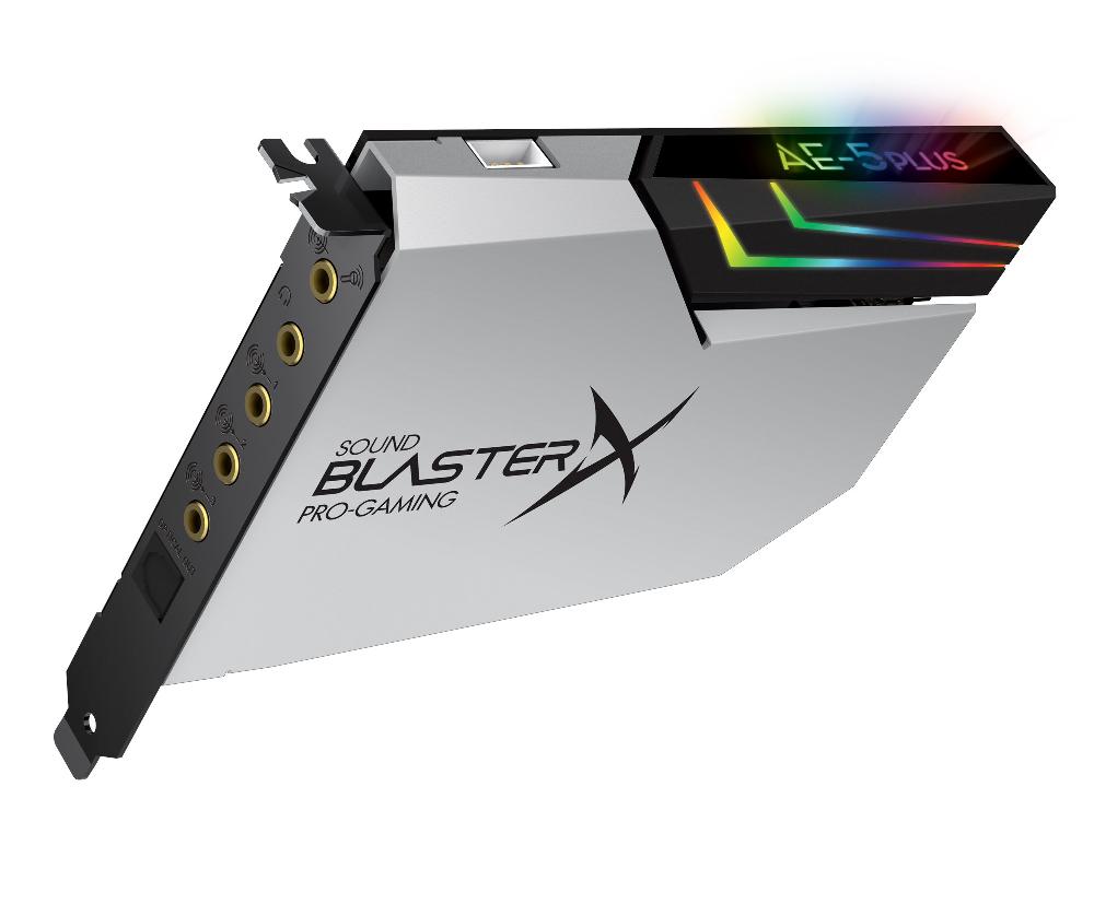 Creative Sound BlasterX AE-5 Plus Pure Edition Scheda audio e DAC da gaming PCI-e ad alta risoluzione con illuminazione RGB codifiche Dolby Digital Live e DTS Saldi