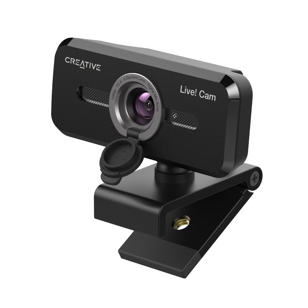 Creative Live Cam Sync 1080p V2 Webcam full HD con disattivazione automatica del microfono e cancellazione del rumore per le videochiamate Moda