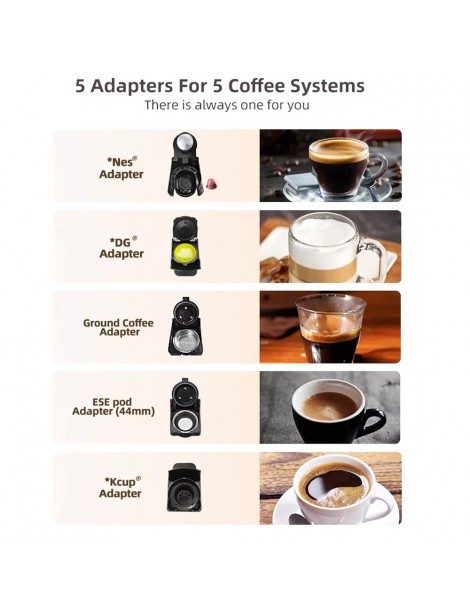 ﻿HiBREW H2B Caffettiera 5 in 1 con linea di livello dell'acqua macchina per caffè a capsule caldo/freddo a 19 bar Online