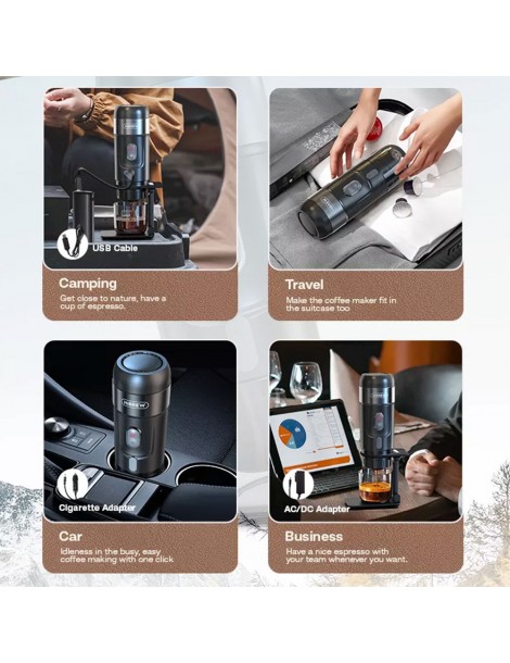 HiBREW H4A 80W Macchina da caffè portatile per auto con supporto Offerte