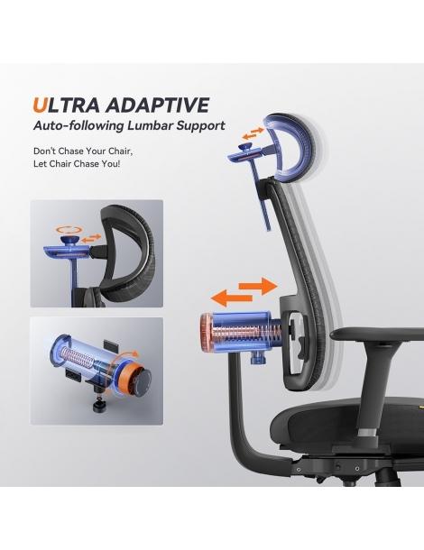 NEWTRAL MagicH-BPro Sedia ergonomica con poggiapiedi schienale con poggiatesta che si segue automaticamente In Saldo