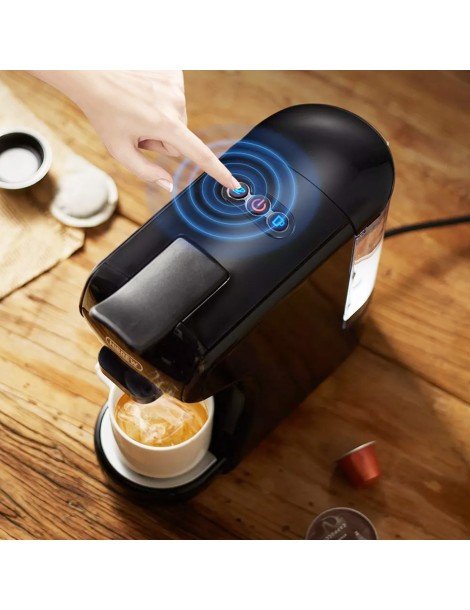 HiBREW H1A 1450W 19 bar Macchina per caffè espresso macchina per caffè caldo/freddo a capsule multiple 4 in 1 - Nero Nuova