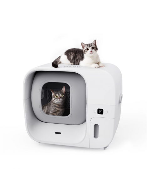 Furbulous Lettiera automatica per gatti con controllo tramite app 60 litri sicura per più gatti e con deodorante - Bianco 2025