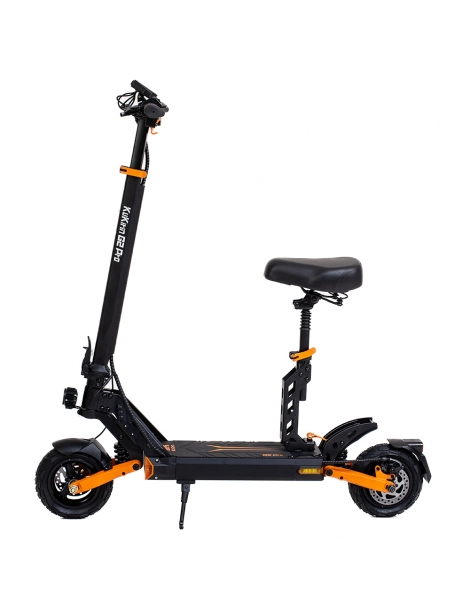 KuKirin G2 Pro Scooter elettrico pieghevole 600W Motore 15Ah 48V Batteria 9 pollici Pneumatici - Nero Arancione Spedizione Gratuita