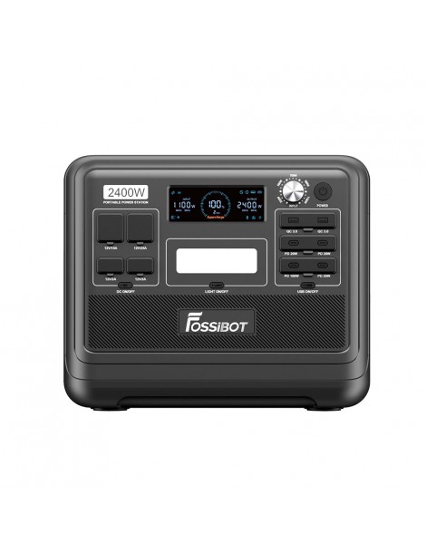 FOSSiBOT F2400 Centrale Elettrica Portatile da 2048Wh/2400W Ricarica Rapida in 1 5 Ore 16 Porte di Uscita - Nero Sconto