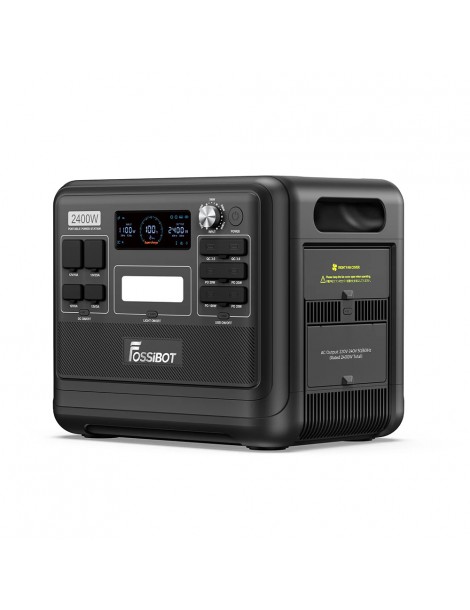 FOSSiBOT F2400 Centrale Elettrica Portatile da 2048Wh/2400W Ricarica Rapida in 1 5 Ore 16 Porte di Uscita - Nero Sconto