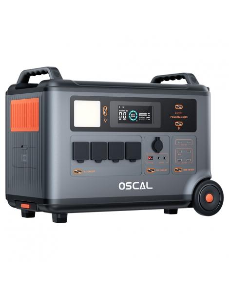 Oscal PowerMax 3600 Stazione di alimentazione robusta batteria LiFePO4 da 3600Wh a 57600Wh 14 uscite Online