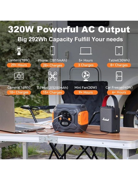 Flashfish A301 320W 292Wh 80000mAh Generatore Solare Portatile per Viaggi all'Aperto Campeggio Casa Versione EU Vendite Flash