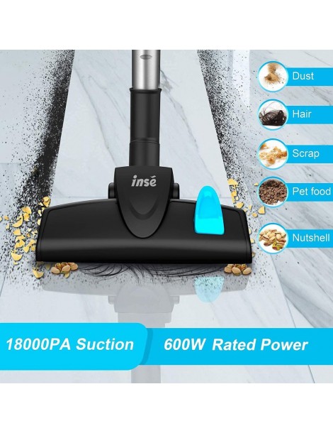 INSE I5 Aspirazione 18Kpa 600W Motore con filo Aspirapolvere portatile 1L Coppa polvere – Blu Convenienza