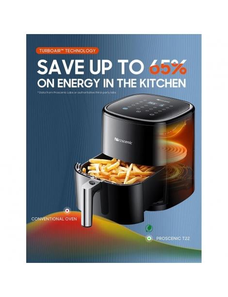 Proscenic T22 Friggitrice ad aria Capacità 5L 1500W con 13 preset Rivestimento antiaderente Tecnologia intelligente SuperDenoise Offerte