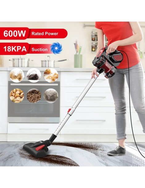 INSE I5 Aspirazione 18Kpa 600W Motore con filo Aspirapolvere portatile 1L Coppa polvere – Rosso 2025
