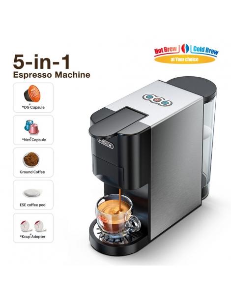 HiBREW H3A 5-in-1 Macchina da caffè 19 Bar di pressione modalità freddo/caldo serbatoio dell'acqua da 800 ml - argento Vendita