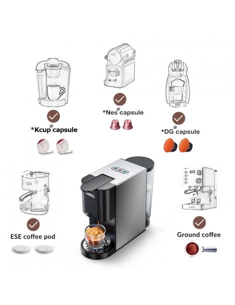 HiBREW H3A 5-in-1 Macchina da caffè 19 Bar di pressione modalità freddo/caldo serbatoio dell'acqua da 800 ml - argento Vendita