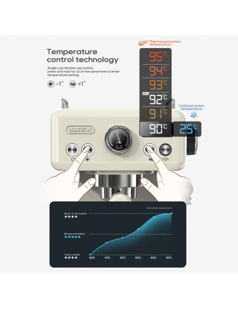 HiBREW H10A Macchina da caffè pressione di estrazione 19 bar temperatura e volume della tazza regolabili - Beige Soddisfazione Garantita