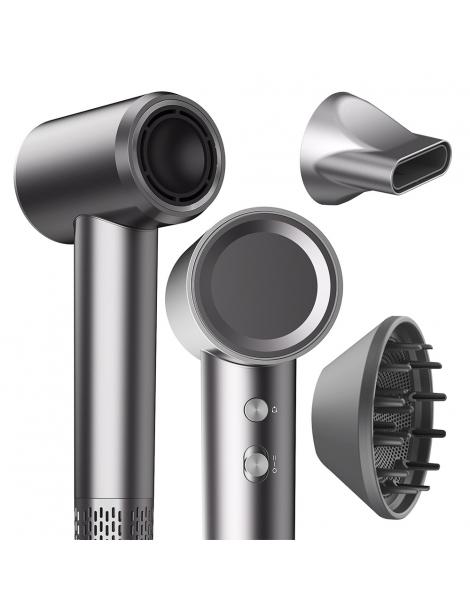 Micollme H6S Asciugacapelli con 2 bocchette asciuga i capelli medi in 2-3 minuti 59dB tecnologia a ioni negativi - grigio Prezzo Ridotto