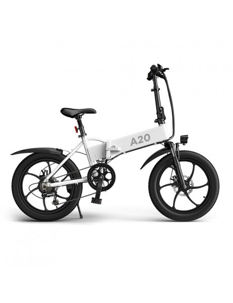 ADO A20+ 250W Bicicletta elettrica pieghevole Telaio Batteria rimovibili agli ioni di litio 10 4 Ah - Bianco Outlet