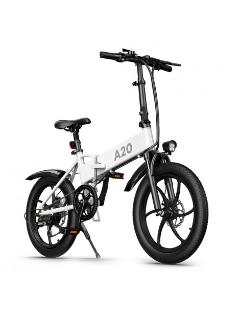 ADO A20+ 250W Bicicletta elettrica pieghevole Telaio Batteria rimovibili agli ioni di litio 10 4 Ah - Bianco Outlet