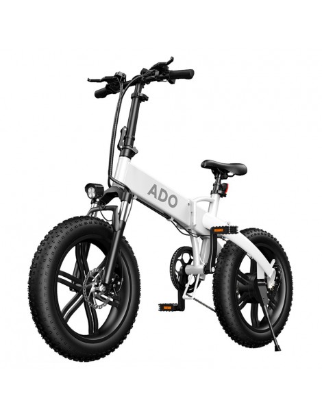 ADO A20F+ Bici Elettrica Pieghevole 250W Motore Mozzo senza Spazzole Batteria 36V 10.4Ah - Bianco Saldi