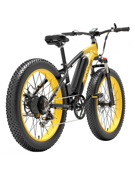 GOGOBEST GF600 26 Pollici Pneumatici Grassi Bicicletta Elettrica Pieghevole 1000W Motore 48V 13Ah Batteria - Nero Giallo Vendita Calda