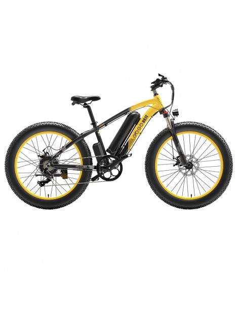 GOGOBEST GF600 26 Pollici Pneumatici Grassi Bicicletta Elettrica Pieghevole 1000W Motore 48V 13Ah Batteria - Nero Giallo Vendita Calda