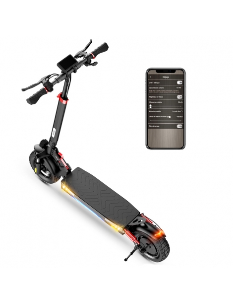 iScooter iX3 Scooter elettrico pieghevole 10' Off Road Pneumatici Tubeless Motore 800W Batteria 10Ah Velocità massima 40km/h 2025