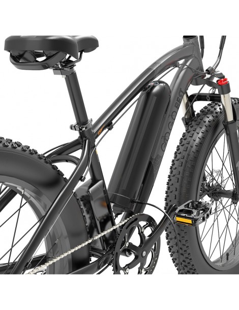 GOGOBEST GF600 26 Pollici Pneumatici Grassi Bicicletta Elettrica Pieghevole 1000W Motore 48V 13Ah Batteria - Grigio Nero Qualità Garantita