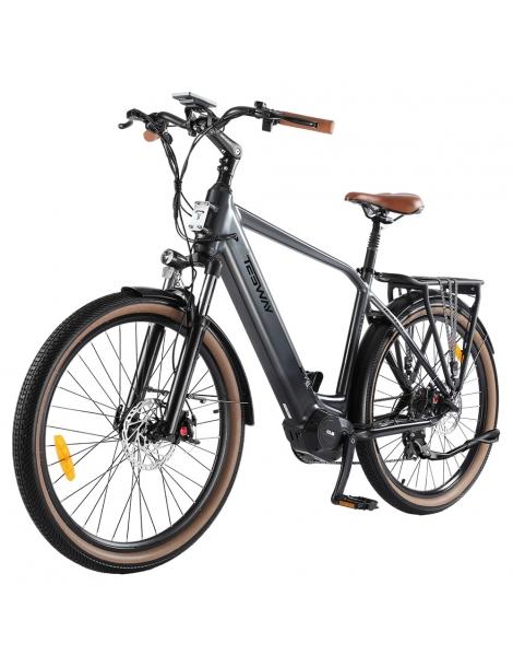 TESWAY COMET-M Bicicletta elettrica con motore centrale motore 500W batteria 48V 14Ah pneumatici 27 5*2 4 pollici - Grigio Fino Al -60%