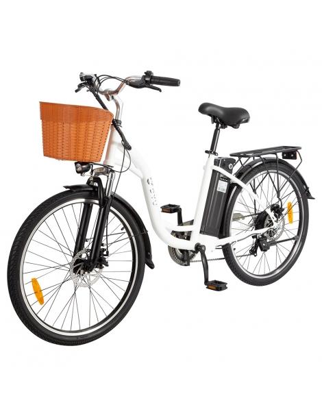 DYU C6 Bicicletta elettrica motore da 350W batteria da 12 5AH - Bianco Convenienza