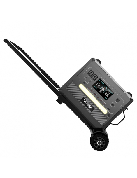 SolarPlay T01 Carrello pieghevole per la stazione di alimentazione portatile Q2401/Q2402/Q2501/Q2502 - Nero Saldi Di Fabbrica
