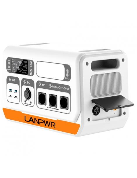 LANPWR 2200PRO 2200W Stazione di alimentazione portatile + 4x pannelli solari da 180W sistema solare da balcone Moda
