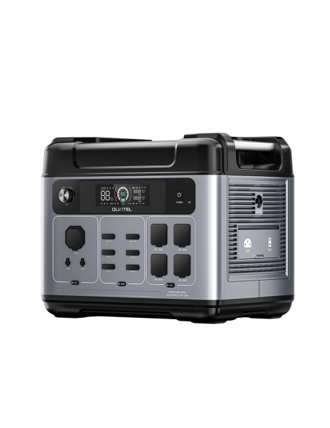 OUKITEL P2001 Plus 2400W Stazione di Alimentazione Portatile Batteria LiFePO4 da 2048 Wh 13 Prese Carica all'80% in 1 ora Nuovo