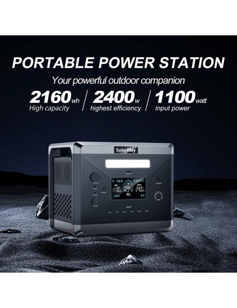 SolarPlay Q2501 Stazione elettrica portatile + SolarPlay T200 Pannello solare