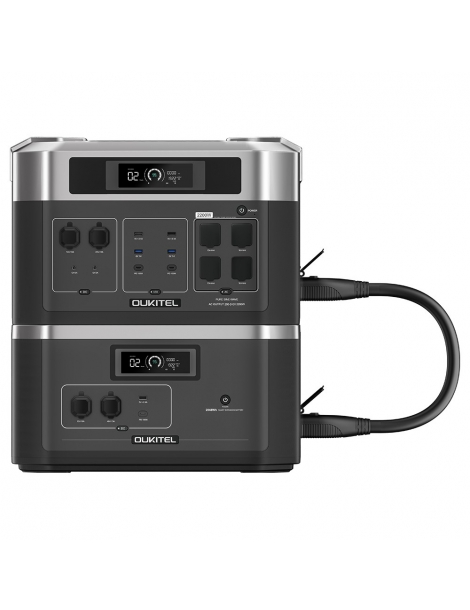 OUKITEL BP2000 Centrale elettrica portatile batteria LiFePO4 da 2048Wh/640000mAh uscita AC da 2200W UPS da 2000W Soddisfazione Garantita