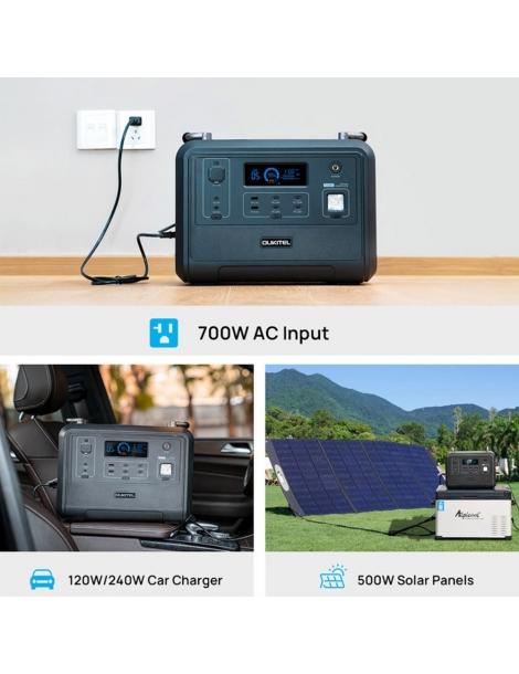 OUKITEL P1201E 960Wh 1200W Stazione di alimentazione portatile batteria LiFePo4 ricarica rapida in 1 5 ore luce LED Presa