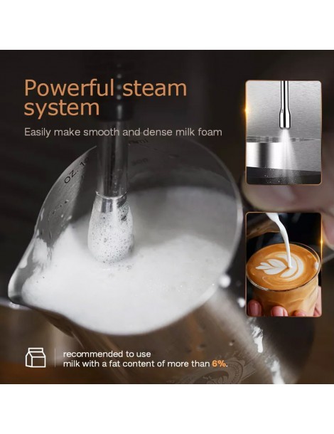 HiBREW H10 1050W macchina da caffè semi-automatica a 20 bar macchina per caffè espresso a cialde e macinato ESE capacità 1 5L Moda