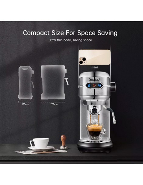 HiBREW H11 1450W Coffee Maker with Latte Cup 19 Bar Semi Auto Espresso Machine Acquista Ora
